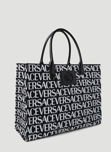 Versace Logo Print Tote Bag Black vrs0251041