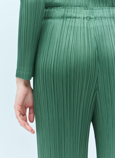 Pleats Please Issey Miyake 먼슬리 컬러: 디셈버 팬츠 그린 plp0255009