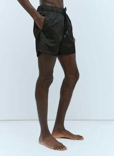 Moncler Logo Patch Swim Shorts Black mon0155017