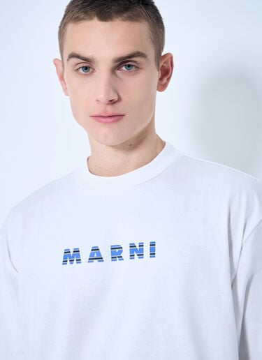Marni 30 周年纪念印花 T 恤 白色 mni0159004