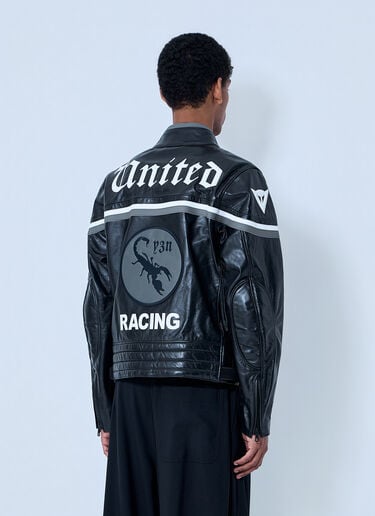 Y-3 X NBHD Racing-Inspired Leather Jacket Black ynb0162013