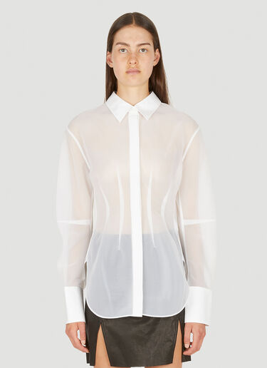 Dion Lee Overlay Mesh Shirt White dle0249009