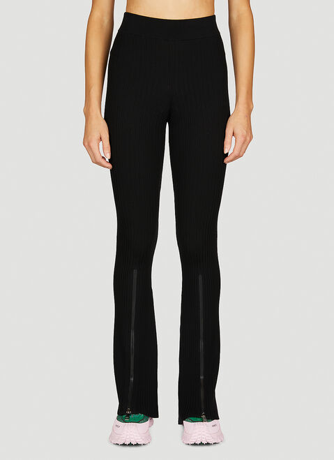 Mugler Knit Zipped Pants Pink mug0254012
