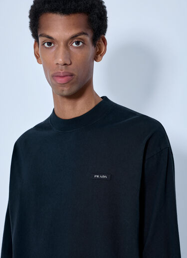 Prada Crewneck Long Sleeve Sweatshirt Black pra0166208