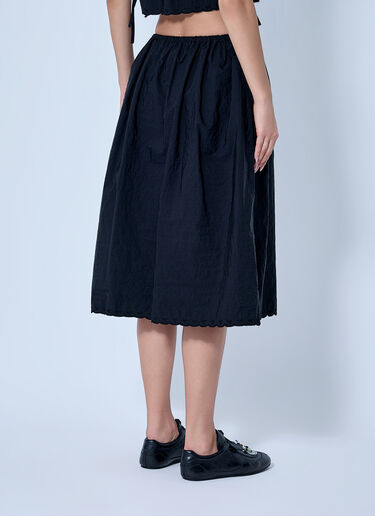 LN-CC® - Cecilie Bahnsen: CBFiella Embroidered Scalloped Taffeta Midi Skirt - Black Cecilie Bahnsen CBFiella Embroidered Scalloped Taffeta Midi Skirt Black cec0266009