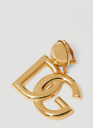 Dolce & Gabbana 로고 플라크 클립 온 이어링 골드 dol0249106