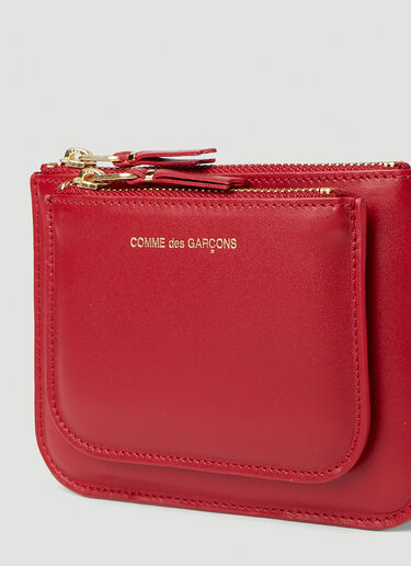 Comme des Garçons Wallet Foil Logo Small Pocket Wallet Red cdw0351006
