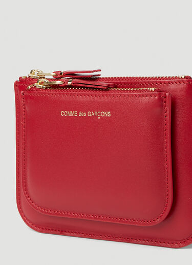 Comme des Garçons Wallet 포일 로고 스몰 포켓 지갑 레드 cdw0351006