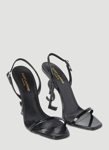 Saint Laurent Opyum Slingback High Heel Sandals Black sla0253055