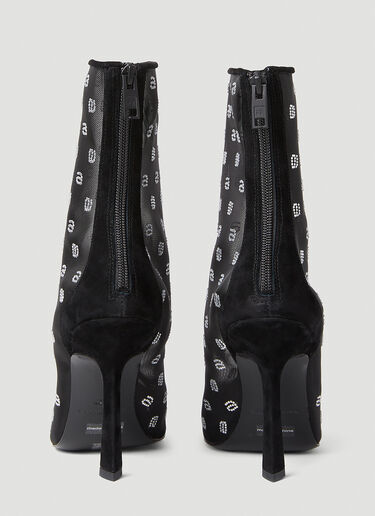 Alexander Wang Delphine Crystal Boots Black awg0252019