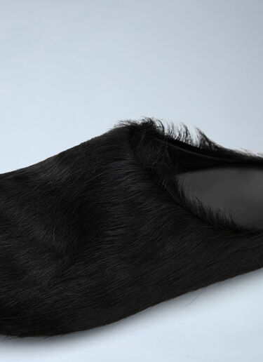 LN-CC® - Marni: Fussbett Long Haired Mules - Black Marni Fussbett Long Haired Mules Black mni0147018