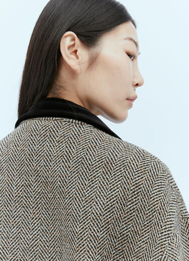 Gucci Wool Boucle Herringbone Jacket Grey guc0253028