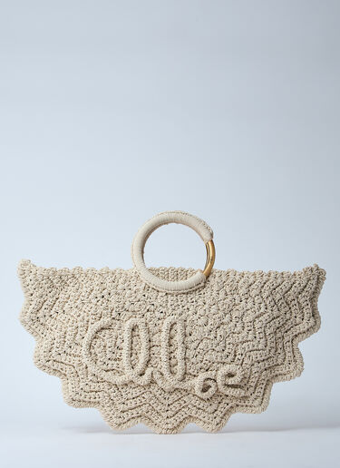 Chloé 小号 Bracelet Paravent 钩编手提包  象牙白 chl0260028