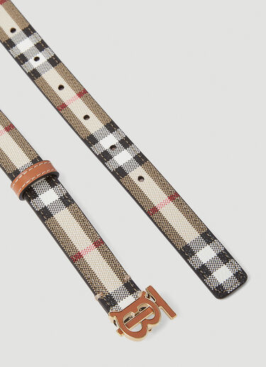 Burberry Check Monogram Belt Beige bur0253073