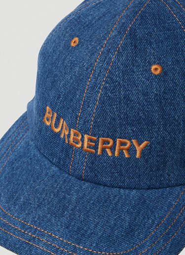 Burberry Logo Denim Baseball Cap Blue bur0253076