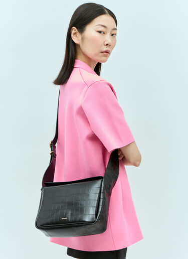 Jil Sander 小号斜挎包 黑色 jil0255029