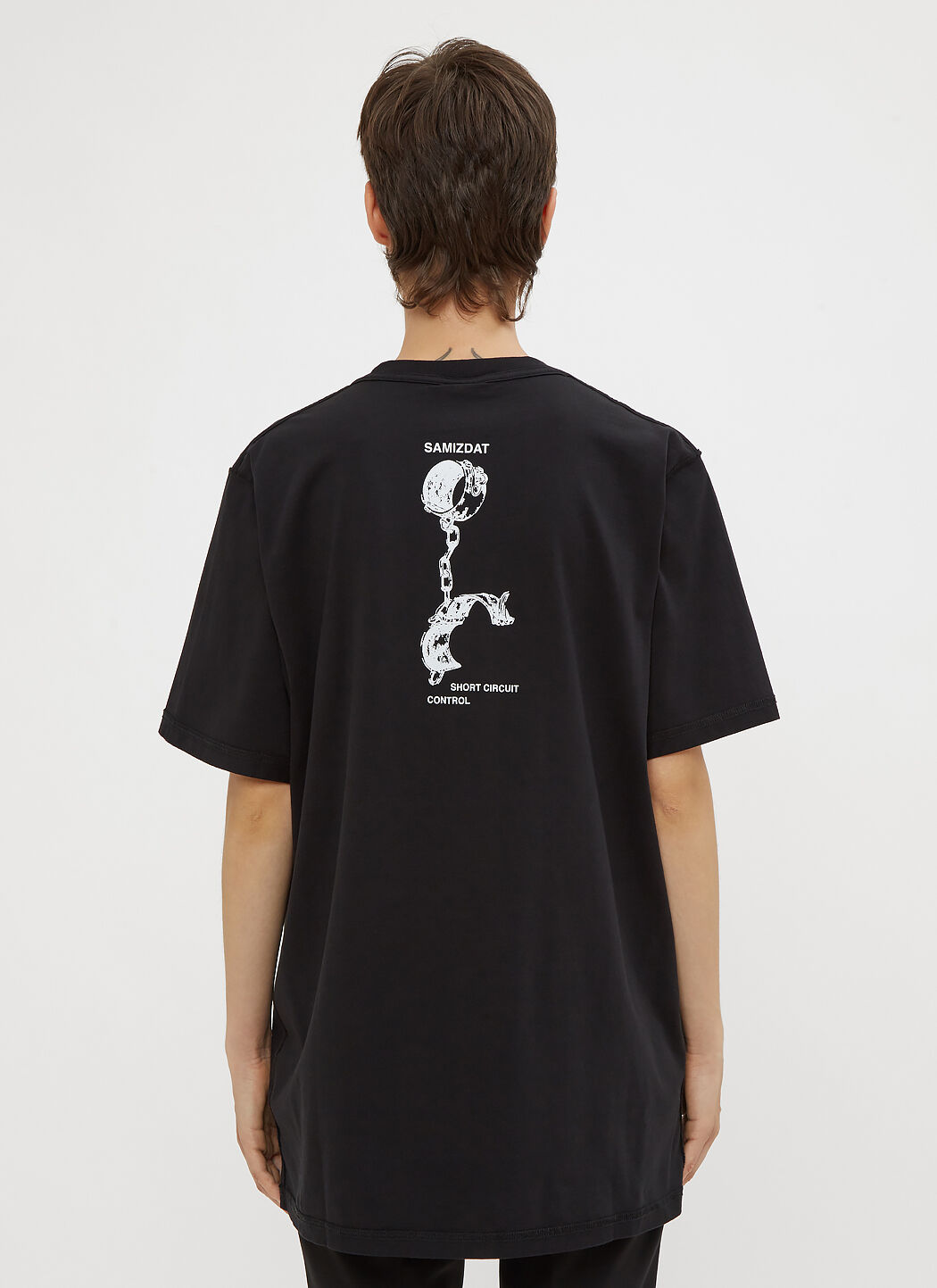 Yang Li Samizdat Men's' Short Circuit Control T-Shirt in Black