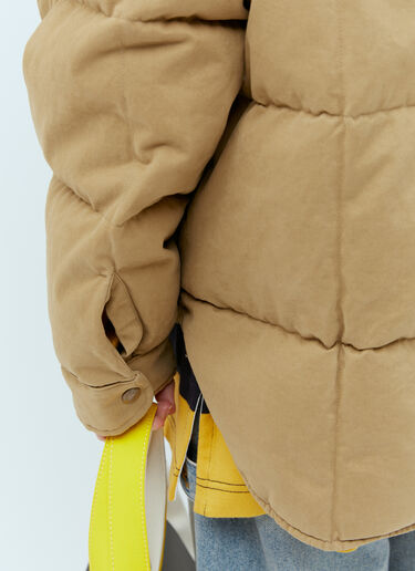 Moncler x Palm Angels Fieldrush Short Down Jacket Brown mpa0355001