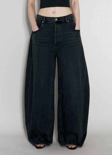 Alexander Wang Oversized Balloon Jeans Black awg0256011