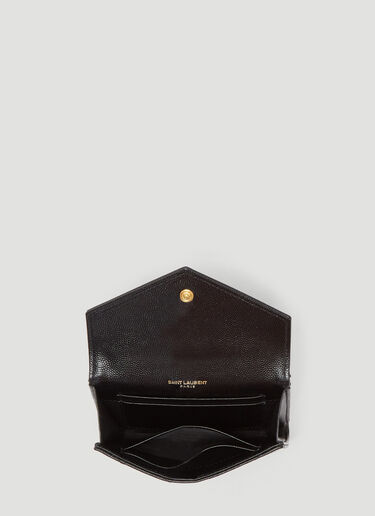 Saint Laurent Logo Plaque Envelope Wallet Black sla0233066