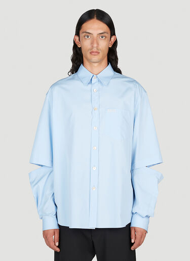 Convertible Sleeve Shirt Gucci Convertible Sleeve Shirt Blue guc0153051