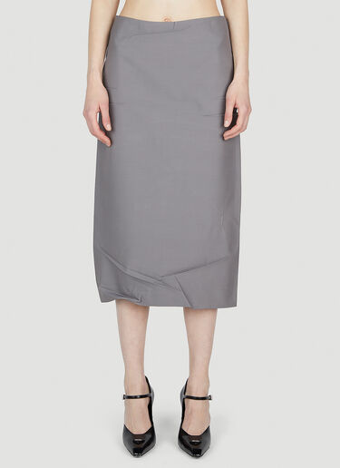 Prada Gabardine Skirt Grey pra0252054