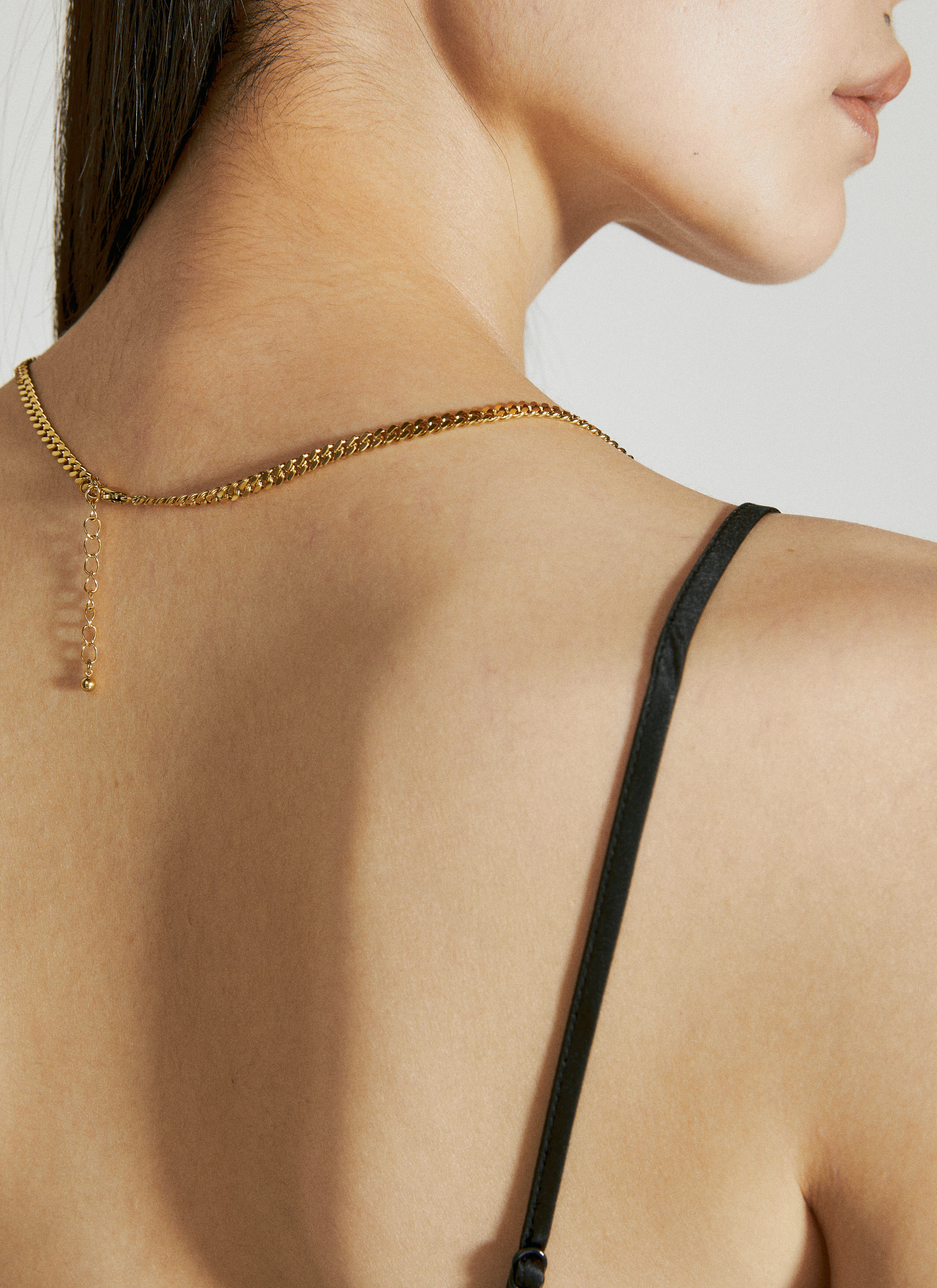 Alexander Wang Women s Slip Top with Nameplate Chain in Black LN CC