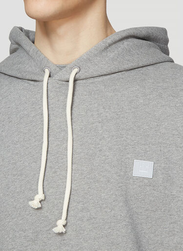 Acne Studios Hooded Oversized Face Patch Sweatshirt Grey acn0336001