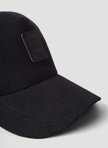 Logo Patch Baseball Cap Balmain Logo Patch Baseball Cap Black bln0153023