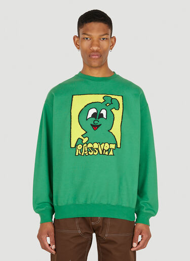 Rassvet Captek Flocked Knit Sweatshirt Green rsv0148014