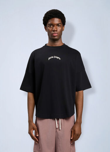 LN-CC® - Palm Angels: Classic Logo Over T-Shirt - Black Palm Angels Classic Logo Over T-Shirt Black pma0164126