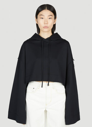 Moncler x Alicia Keys 크롭 후드 스웨트셔츠 블랙 mak0251013
