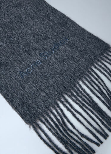 Logo Wool Scarf Acne Studios Logo Wool Scarf Grey acn0164013