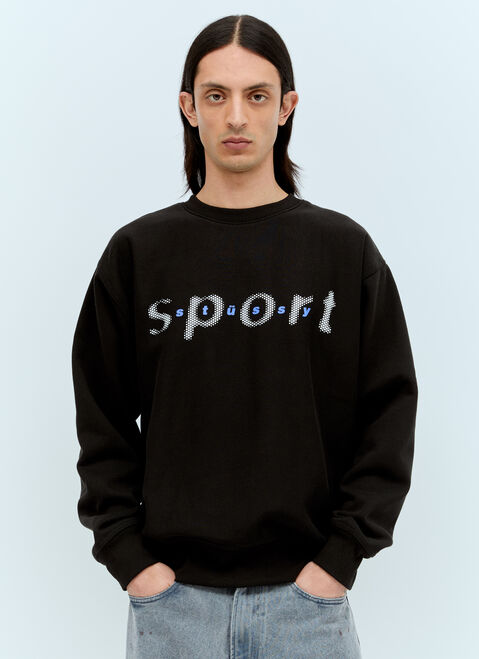 Stüssy Dot Sport Crewneck Sweatshirt Black sts0156008
