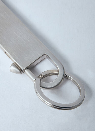 Rick Owens Gemini Metal Keyring Silver ric0159057