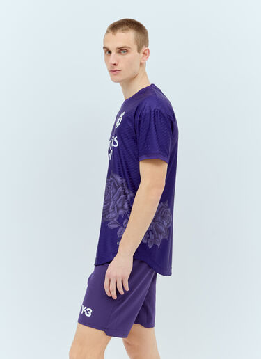 Y-3 x Real Madrid Logo Applique Jersey T-Shirt Purple rma0156001