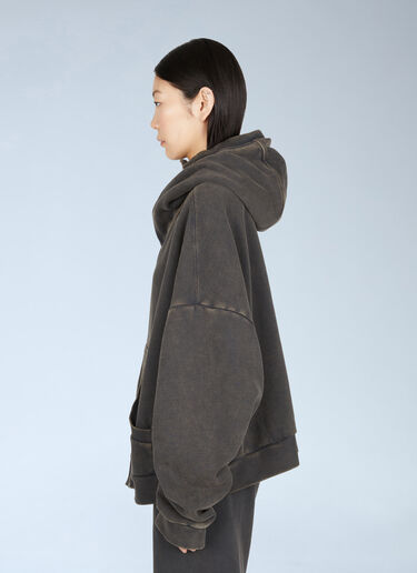 Entire Studios Washed Heavy Hooded Sweatshirt Black ent0353003