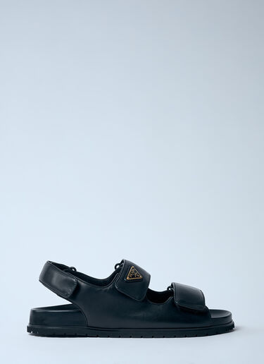 Prada Padded Leather Sandals Black pra0260004