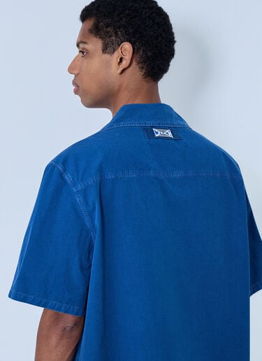 Marni Cotton Poplin Short-Sleeve Shirt Blue mni0164001