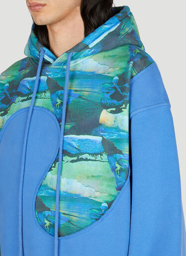 ERL Swirl Hooded Sweatshirt Blue erl0152012