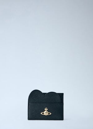 Vivienne Westwood Heart Motif Leather Card Holder Black vvw0263055