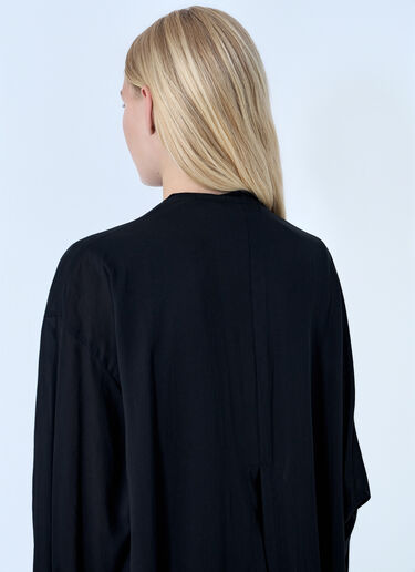 LN-CC® - Yohji Yamamoto: Backside Slit Long Coat - Black Yohji Yamamoto Backside Slit Long Coat Black yoy0264002