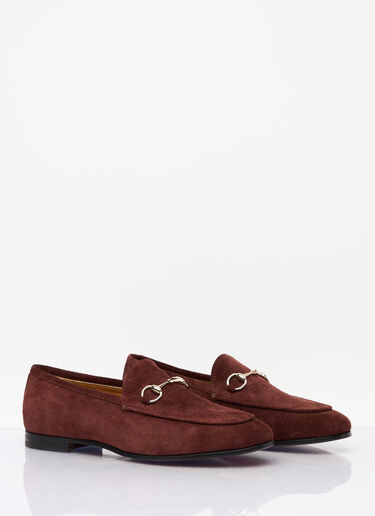 Gucci Jordaan Suede Loafers Brown guc0257055