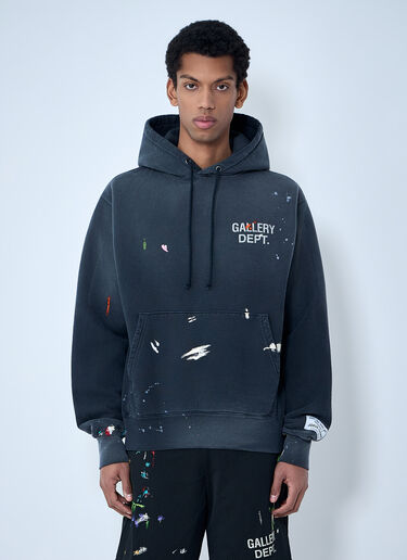 Gallery Dept. Paint Splatter Hooded Sweatshirt Black gdp0162005