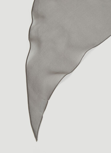 Acne Studios 徽标印花真丝丝巾 灰色 acn0154044