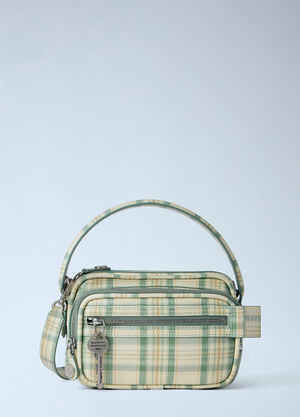 Acne Studios Camero Kit Check Handbag Green acn0265002