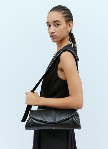 Jil Sander Large Cannolo Padded Crossbody Bag Black jil0254009