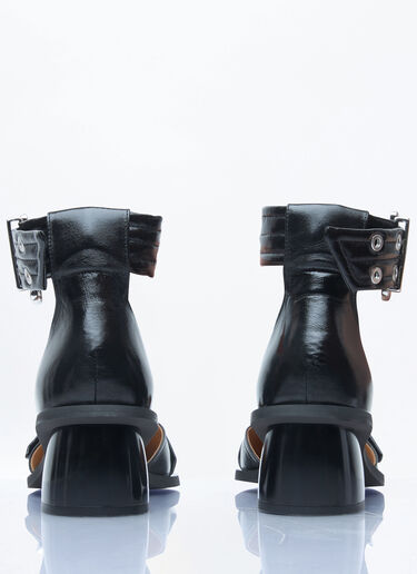 Ganni Feminine Buckle Open Cut Pumps Black gan0258053