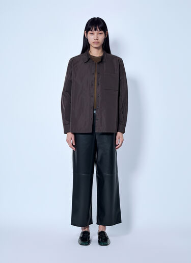 LN-CC® - Max Mara: Faux-Leather Effect Jersey Trousers - Black Max Mara Faux-Leather Effect Jersey Trousers Black max0266134