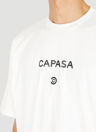Capasa Milano ロゴプリントTシャツ ホワイト cps0150013